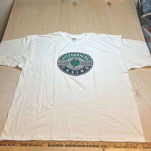 Vintage Y2K Fitzgeralds Casino Shirt Mens‎ 2XL XXL  Leprechaun Tee Chip